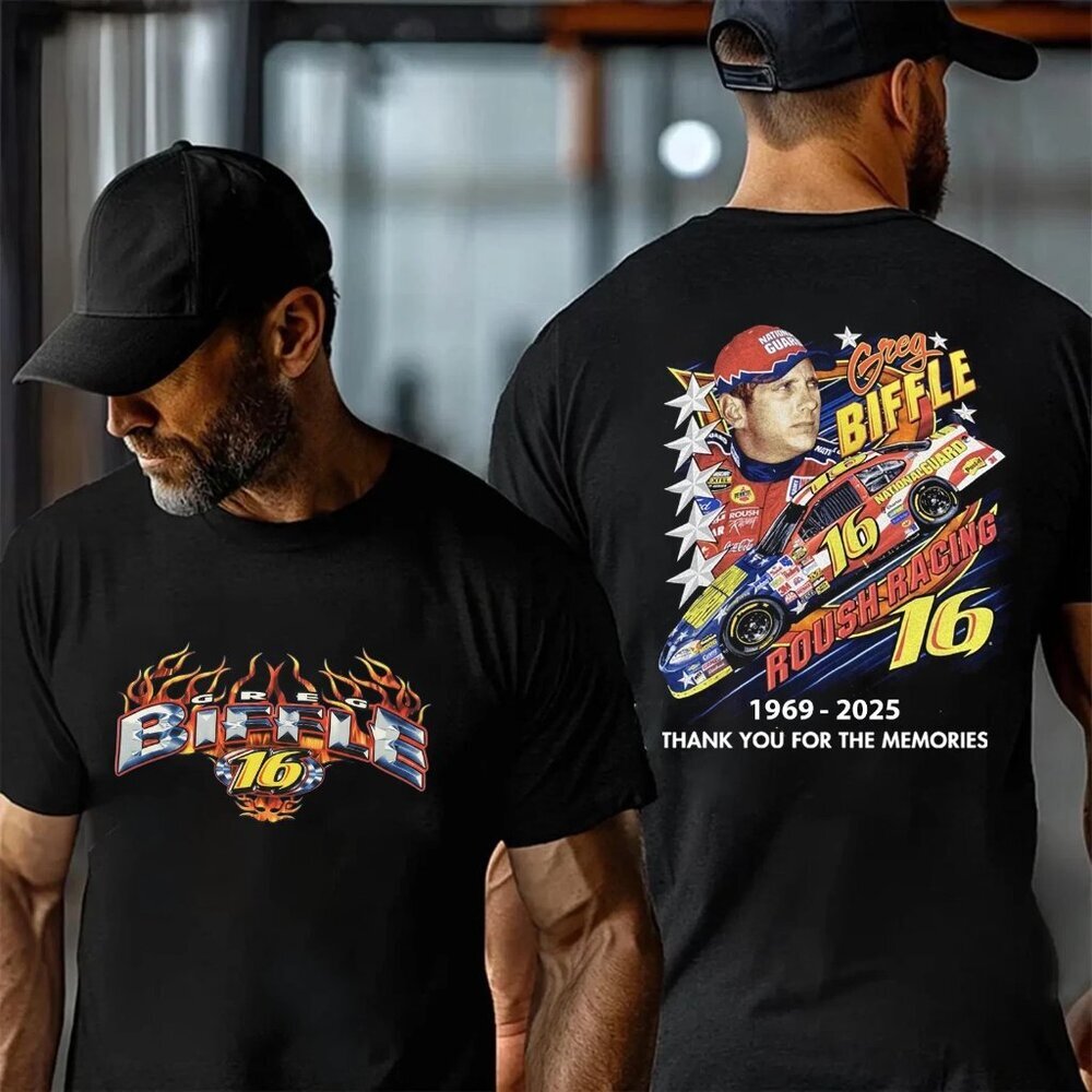 Greg Biffle Roush Racing TShirt, 1969-2025 Thanks You For The Memories TShirt 91